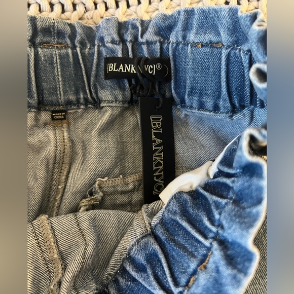 NWT Blank NYC Moon River Paper Bag Denim Mini Skirt - Picture 9 of 13